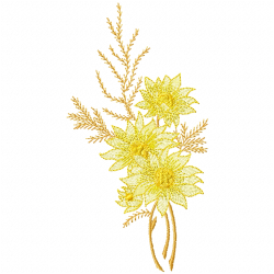 Flowers And Tree Embroidery Design 6